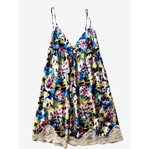 Victoria’s‎ Secret Floral Babydoll Slip Dress Size Large Beach Cocktail Resort